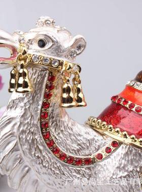 中东热销金属珐琅彩摆件景区热卖的工艺品家居办公室骆驼摆件礼品