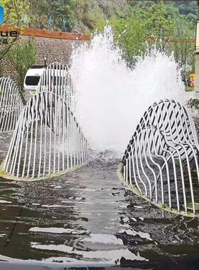 不锈钢假山摆件雕塑户外线形镂空线条装饰售楼处庭院水景景观直销