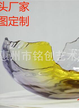 渐变圆形雕塑合成树脂摆件酒店大堂厅会所餐厅样板房桌面创意摆件