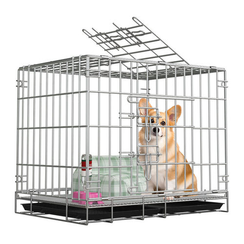 新型小狗笼子家用室内小型犬泰迪带厕所分离中型犬柯基宠物窝猫笼 - 图3