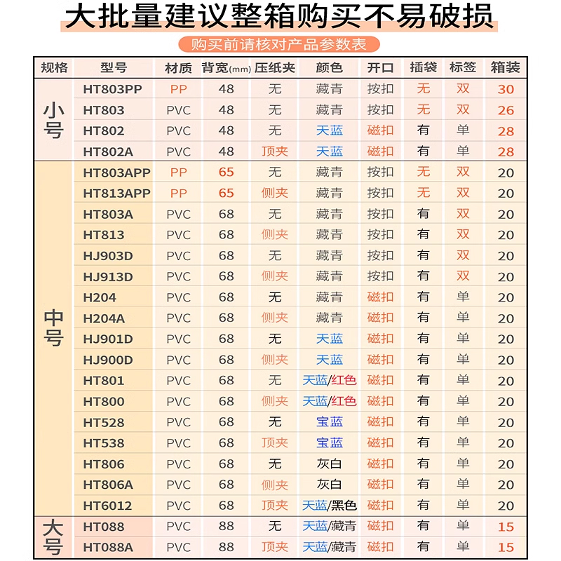 华杰a4文件盒档案盒文件资料盒塑料会计凭证收纳盒干部人事档案袋加厚大号磁扣带夹pvc红色办公用品文件盒子-图2