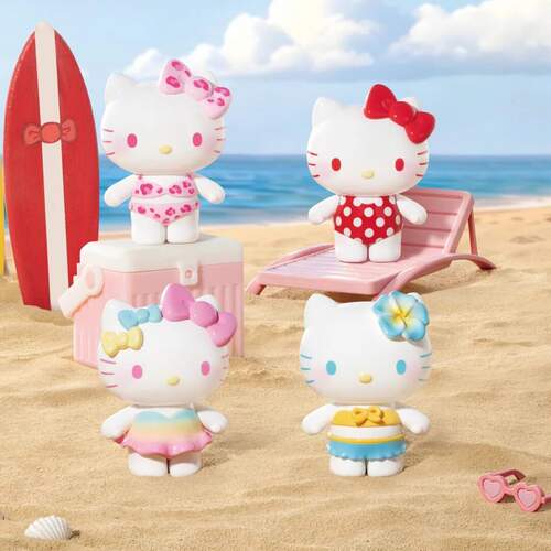 现货TOPTOY正品Hello Kitty泳衣派对系列盲袋萌粒潮玩桌面摆件 - 图1