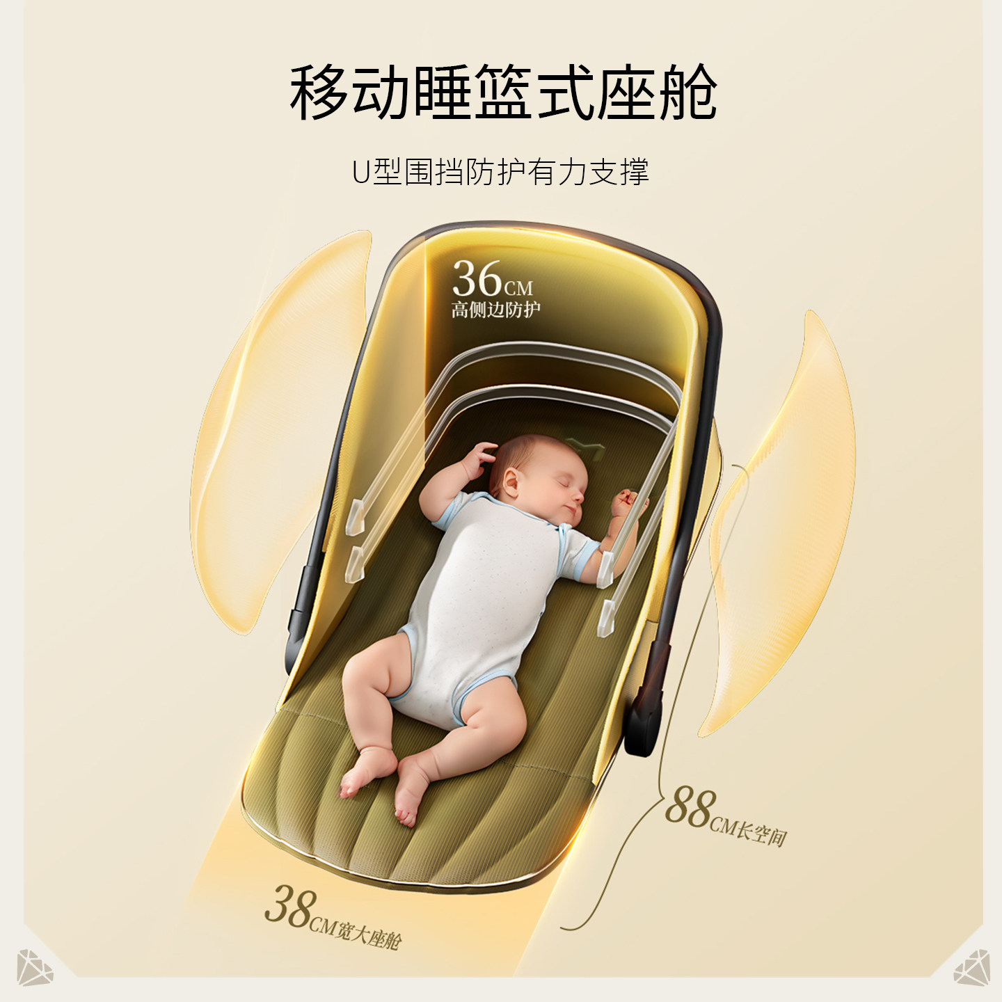 【618大促】DearMom罗马假日新生儿双向轻便避震婴儿推车便携可躺