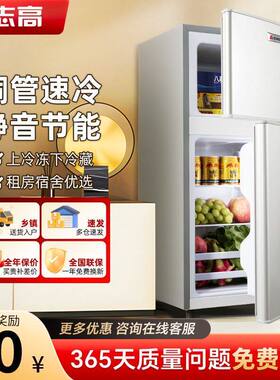 志高小冰箱一级能效小型家用宿舍租房用迷你省电办公室双门电冰箱