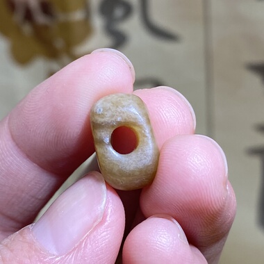 和田玉糖玉随型扣子配饰老光工艺复古风藏式手编手串配珠