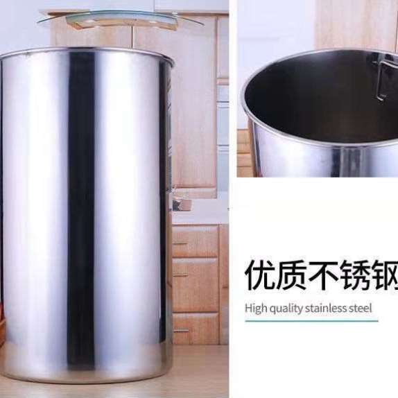 新款德祥无磁不锈钢水缸米桶清油桶加高特厚储水桶家用商用均可-图1