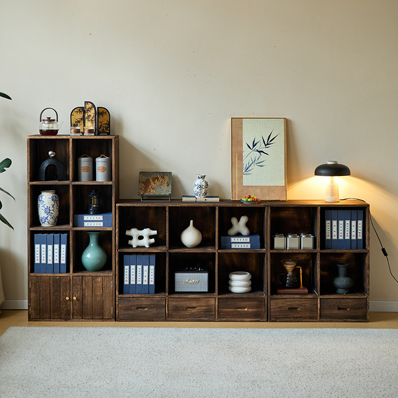 儿童实木书架落地置物架多层客厅靠墙柜子储物柜学生收纳家用书柜,淘宝优惠券,粉丝福利购,淘宝优惠卷