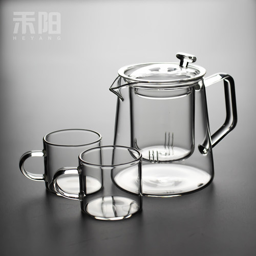玻璃茶壶耐热泡茶壶过滤耐高温煮茶壶水壶套装泡茶器煮花茶养生壶 - 图1
