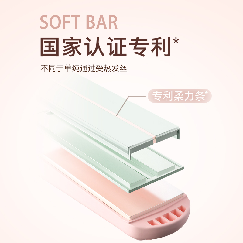 VODANA韩国盈护直板夹柳叶桃系列恒温直卷两用直发