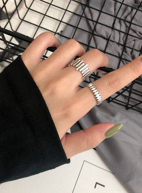 一恋网红简约复古戒指女罗马数字INS风星期指环百搭个性配