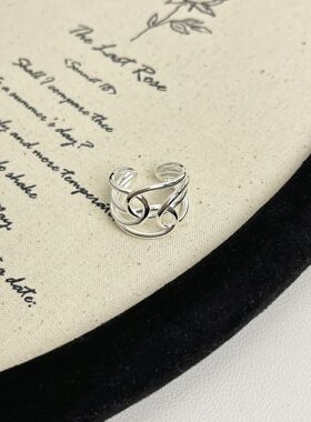 一恋韩版缠绕环形戒指女时尚气质轻奢高级感开口指环小众个性食指