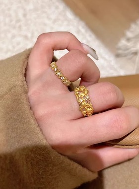 一恋新中式喜鹊临门戒指女小众设计国潮精致轻奢开口指环重工食指