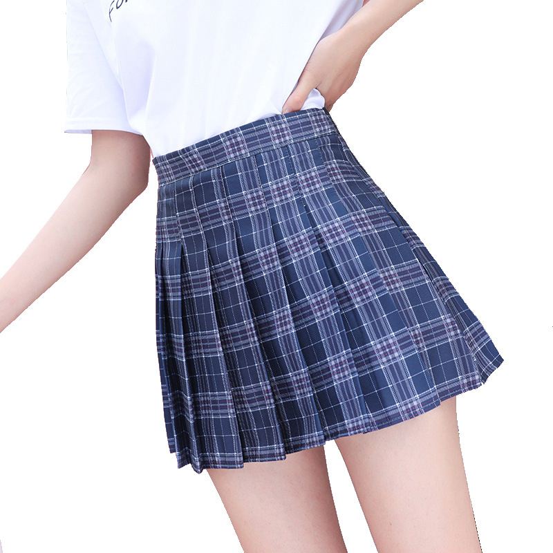 Women High Waist Pleated Skirt School Mini Skirts for Girls-图3