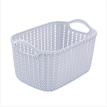 极速new Imitation rattan storage basket thick plastic deskto-图0