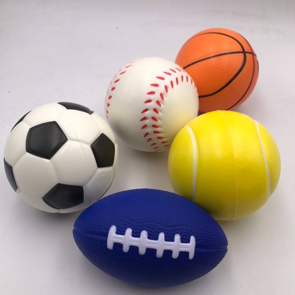 pu海绵实心软球儿童仿真玩具橄榄球医疗康复减压弹力球礼品可印刷