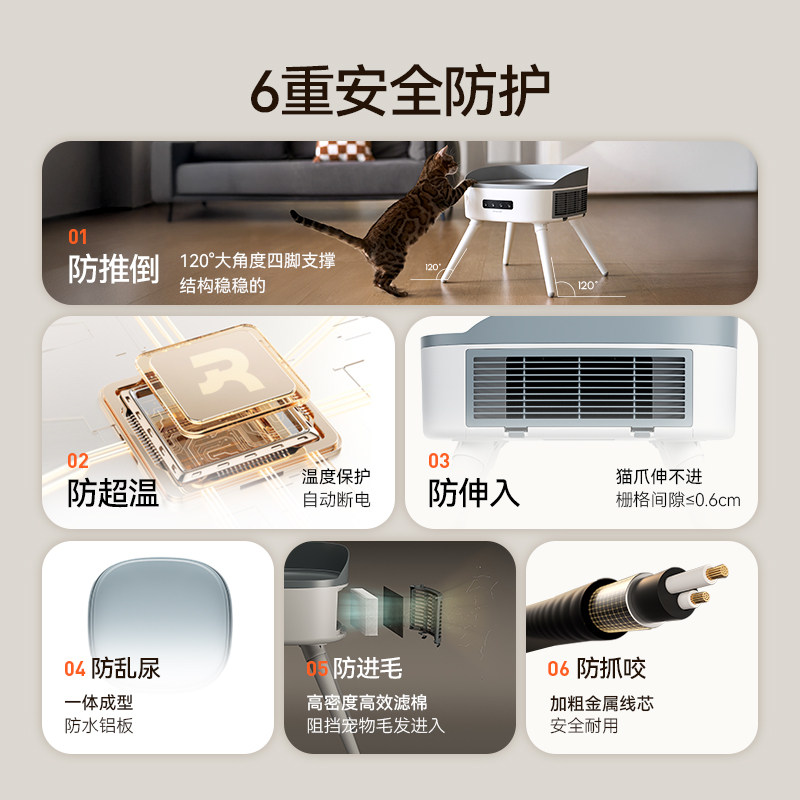 霍曼宠物友好取暖器暖风机冬季保暖猫窝冬日猫咪加热电暖睡窝通用,淘宝优惠券,粉丝福利购,淘宝优惠卷