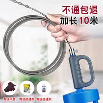 Through sewer Shenzer Tongtoilet special tool kitchen toilet floor drain plug universal pipe dredging machine for household