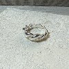 999 Pure Silver Curved Light Twist Croissant Open Ring