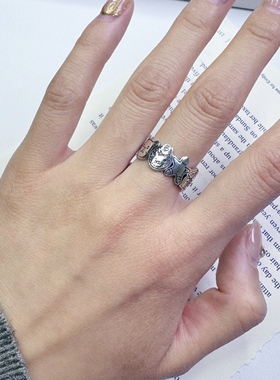 S925纯银《姜饼人》可爱卡通戒指