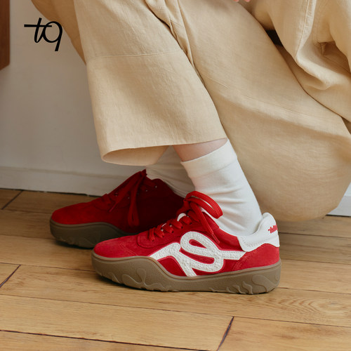 Talitaqoom2026年春季新款春夏百搭厚底焦糖立体花瓣德训鞋tq女鞋 - 图0