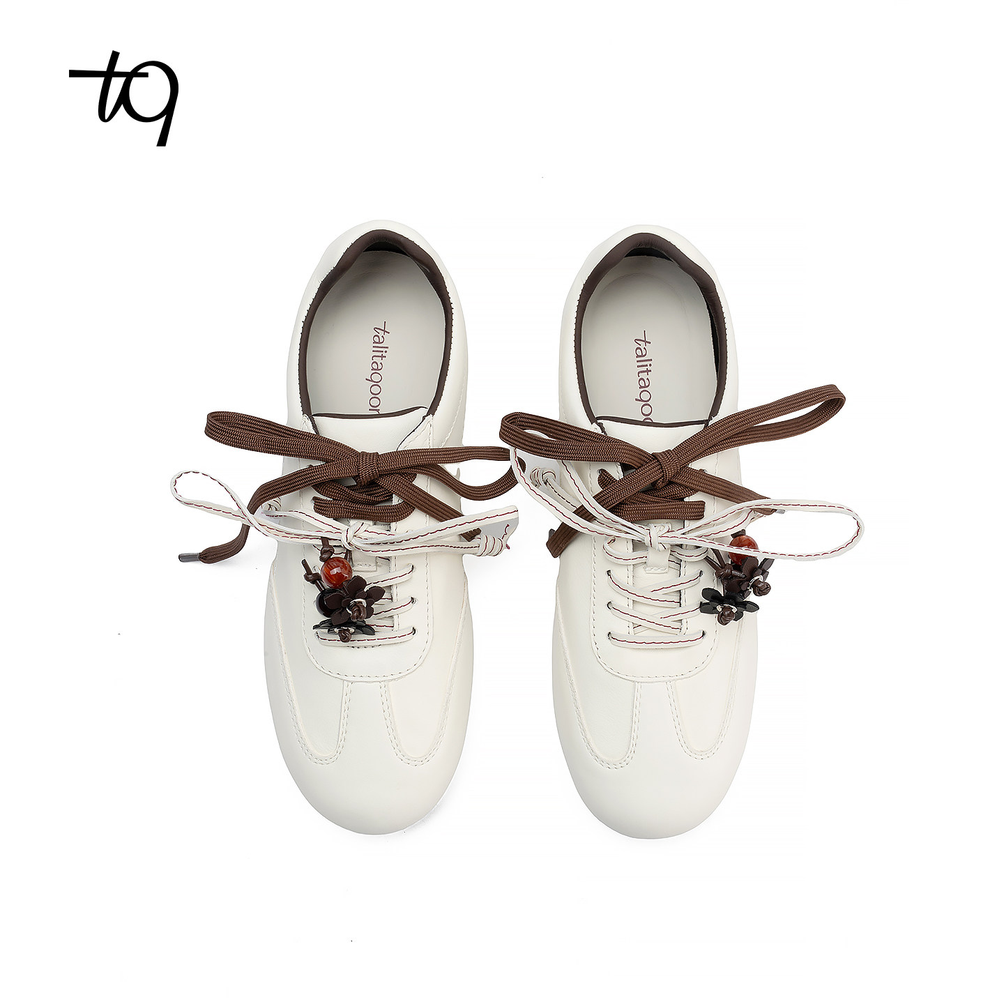 Talitaqoom2026春季新款木质调慵懒多绑带小花挂饰软底德训鞋tq女,淘宝优惠券,粉丝福利购,淘宝优惠卷