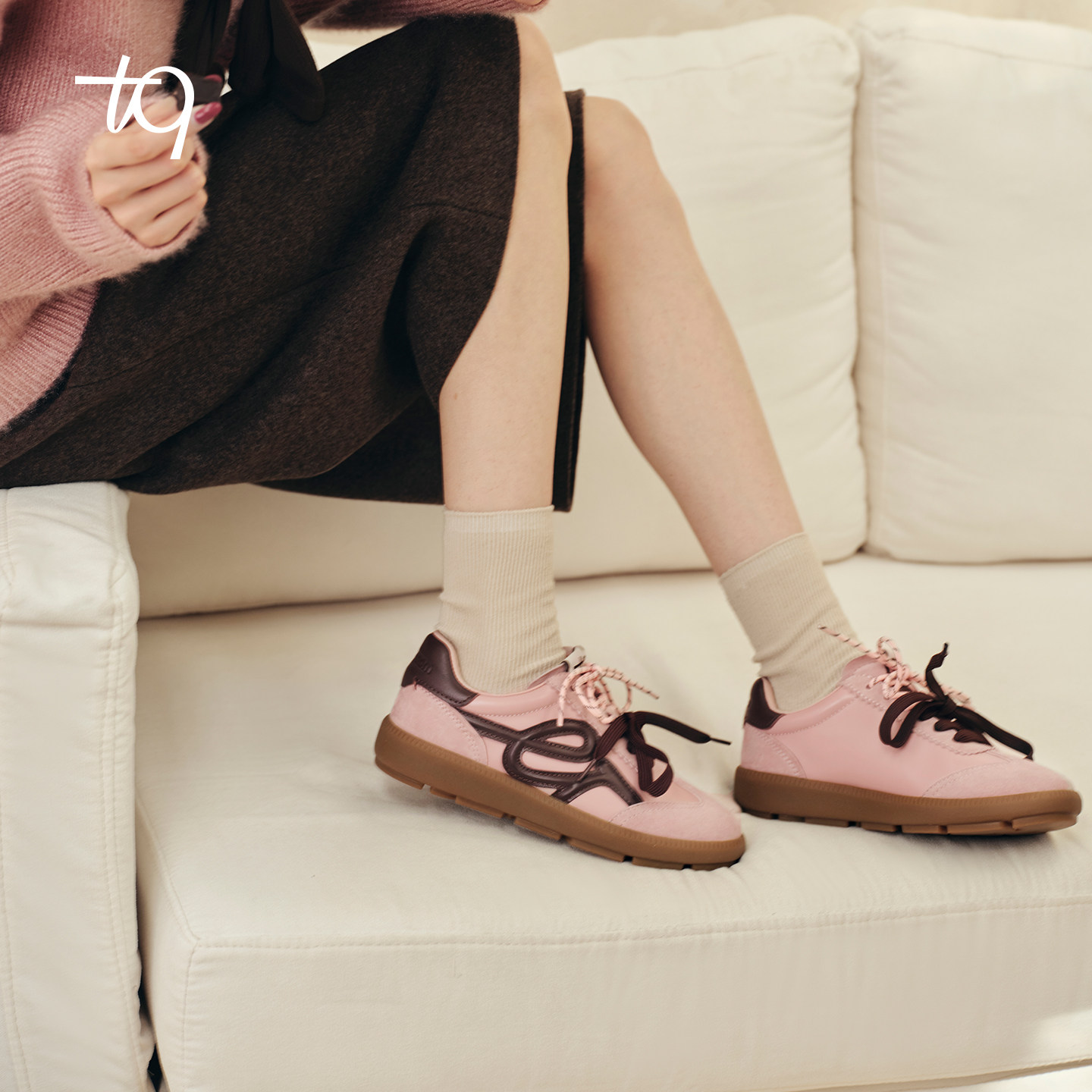 Talitaqoom生巧系列2025秋季新款复古德训鞋百搭厚底板鞋休闲鞋tq,淘宝优惠券,粉丝福利购,淘宝优惠卷