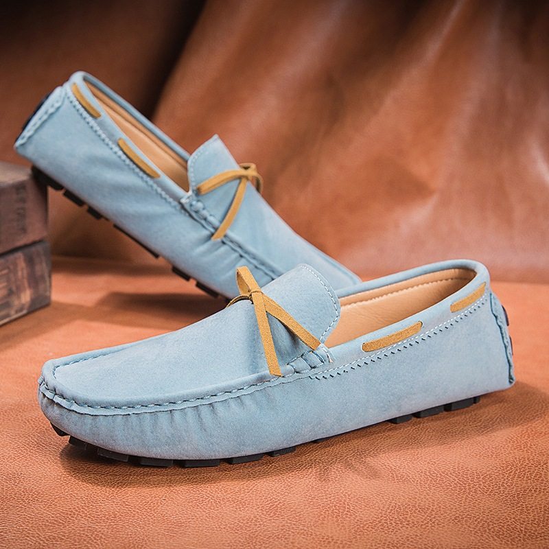 跨境男士反绒皮流苏商务豆豆鞋轻便一脚蹬乐福鞋简约时尚大码男鞋,淘宝优惠券,粉丝福利购,淘宝优惠卷