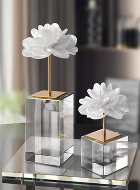 轻奢摆件客厅人造水晶装饰