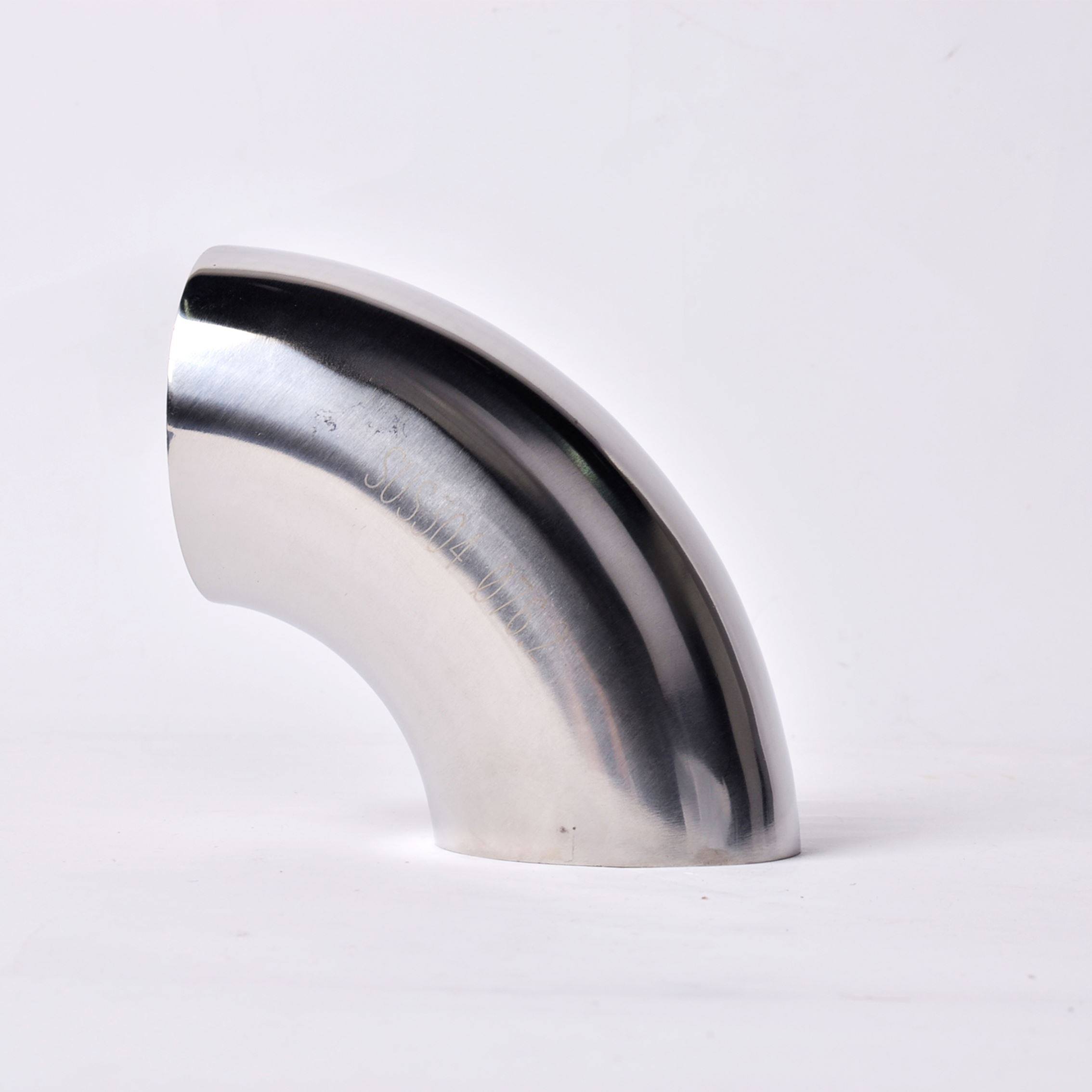 304卫生级弯头镜面弯头冲压焊弯头内外精抛扶手弯头接不锈钢弯