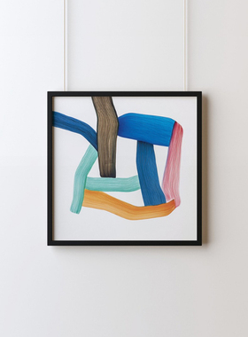 vitra海报Poster Bouroullec装饰画挂饰现代客厅抽象画彩色线条