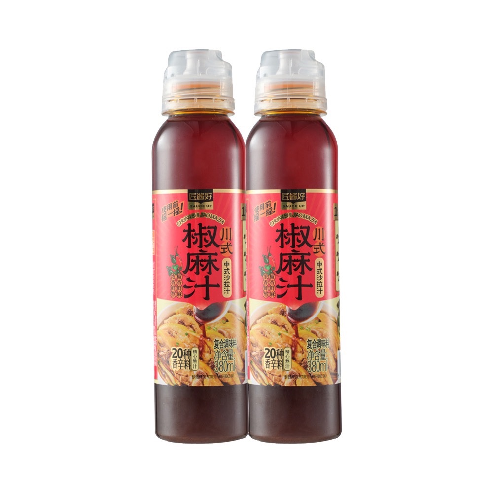 盒马匠酱好中式沙拉汁川式椒麻汁220ml380ml做快手凉拌菜一酱成菜