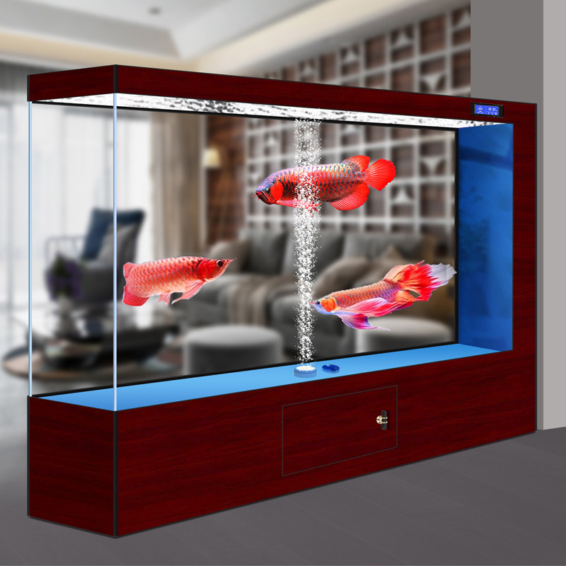 新款鱼缸超白玻璃客厅家用中大型金鱼缸屏风隔断侧过滤免换水族箱,淘宝优惠券,粉丝福利购,淘宝优惠卷