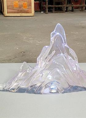 现代简约创意工艺礼品摆饰透明假山雕塑酒店会所别墅样板房装饰树