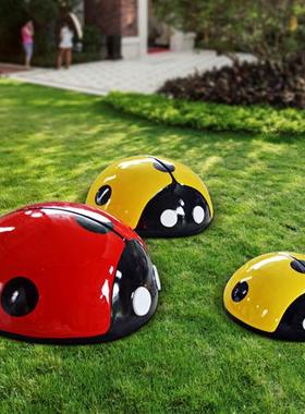 卡通瓢虫摆件户外玻璃钢昆虫雕塑园林售楼处小区幼儿园草坪装饰品
