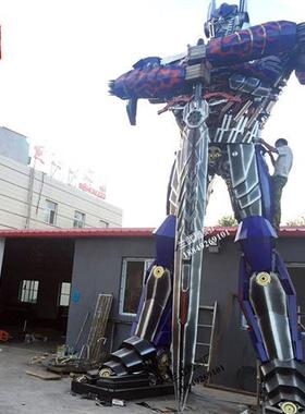 变形金刚擎天柱雕塑大型户外门口仿真摆件现货甩卖铁艺机器人定制