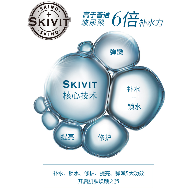 肌漾化妆品旗舰店SKINO肌漾玻尿酸面膜套装女补水保湿提亮肤色安瓶护肤品21片装1