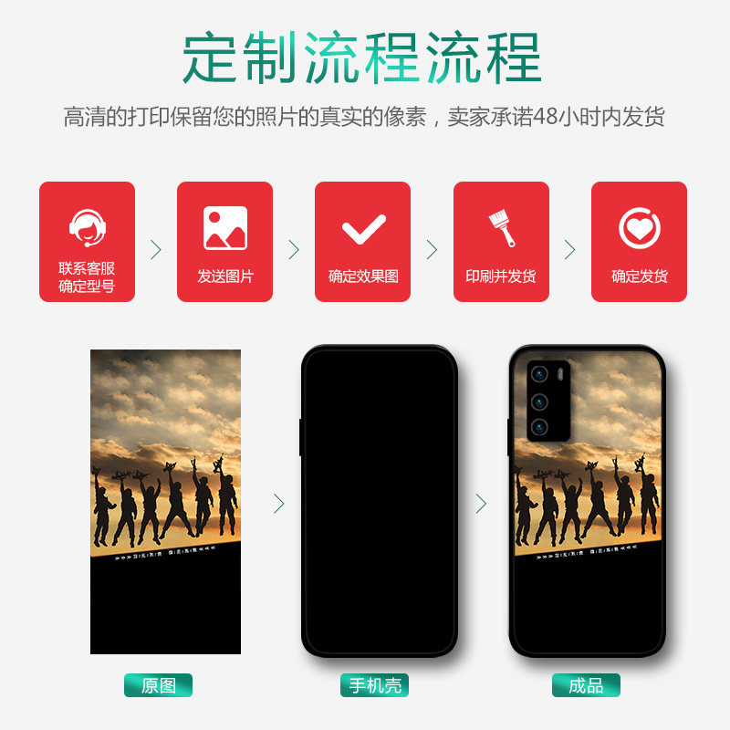 适用华为mate60Pro50e40e部队剪影手机壳军旅风照片定制p60p50p40p30军迷爱好者nova10p9p8se麦芒11畅享60x50