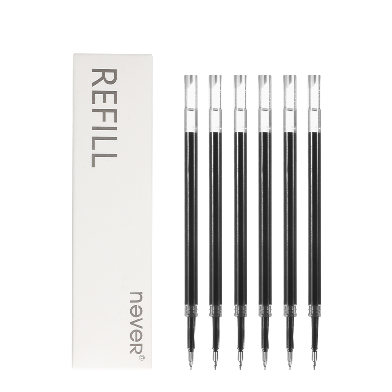 Never refill boxed gel pen refill 4/6 pcs