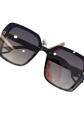 时尚太阳镜个性潮流2023镜框新款墨镜方形女士闪光粉D家高级感