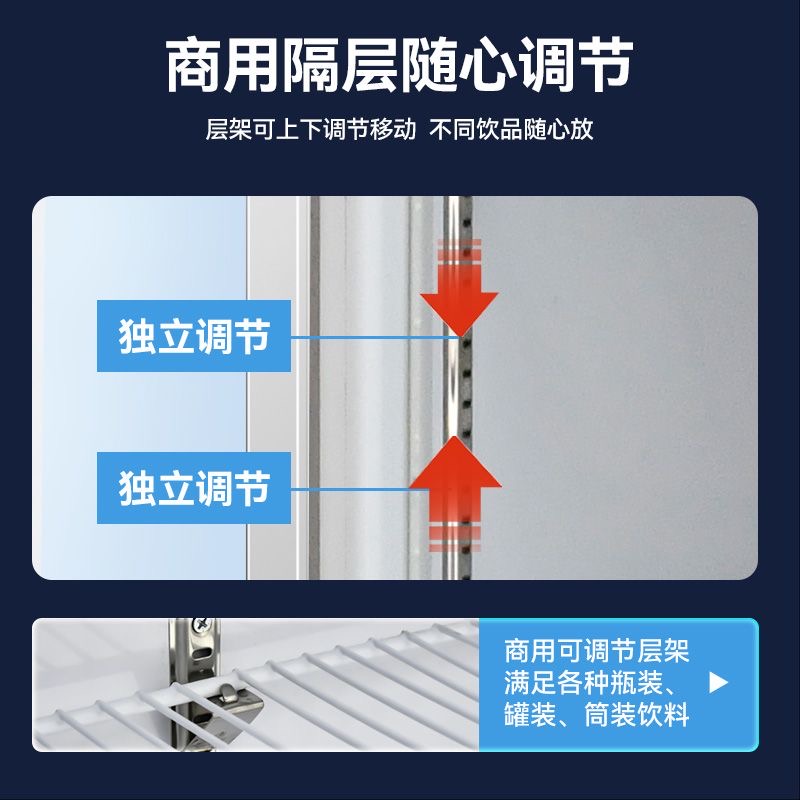 志高展示柜单门冷藏保鲜柜饮料柜双开冰柜啤酒水商用立式冰箱超市 - 图1