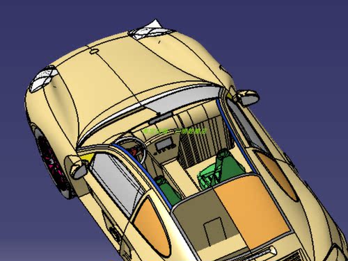 保时捷911轿跑车carrera汽车身曲面3D三维几何数模型座椅内外饰 - 图3