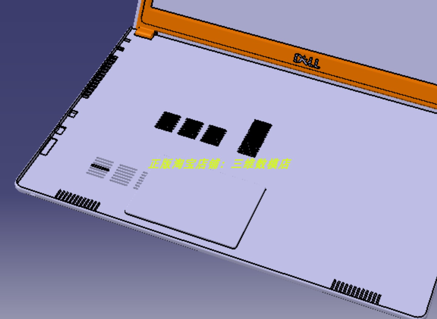 戴尔dell笔记本电脑上网本 Catia含参零件总成结构3D三维几何模型-图3