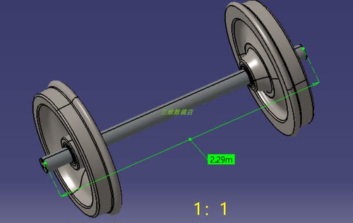 火车列车轮3D三维几何数模型高铁动车轮子Solidworks图纸CAD编辑 - 图1
