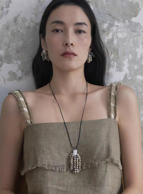 新中式菩提石流苏吊坠项链