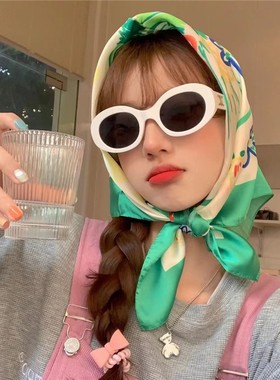 遮阳凹造型椭圆韩版女墨镜太阳镜