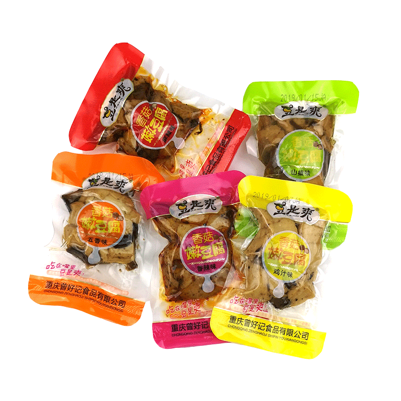 重庆豆是爽香菇嫩豆腐1000g称重鸡汁五香味软蒸豆干嫩茶干2斤包邮 虎窝淘