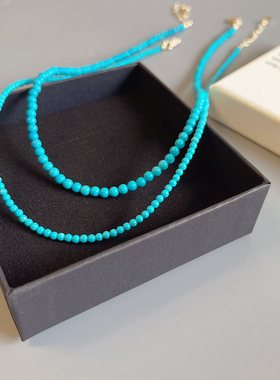 天然绿松石项链女简约气质ins