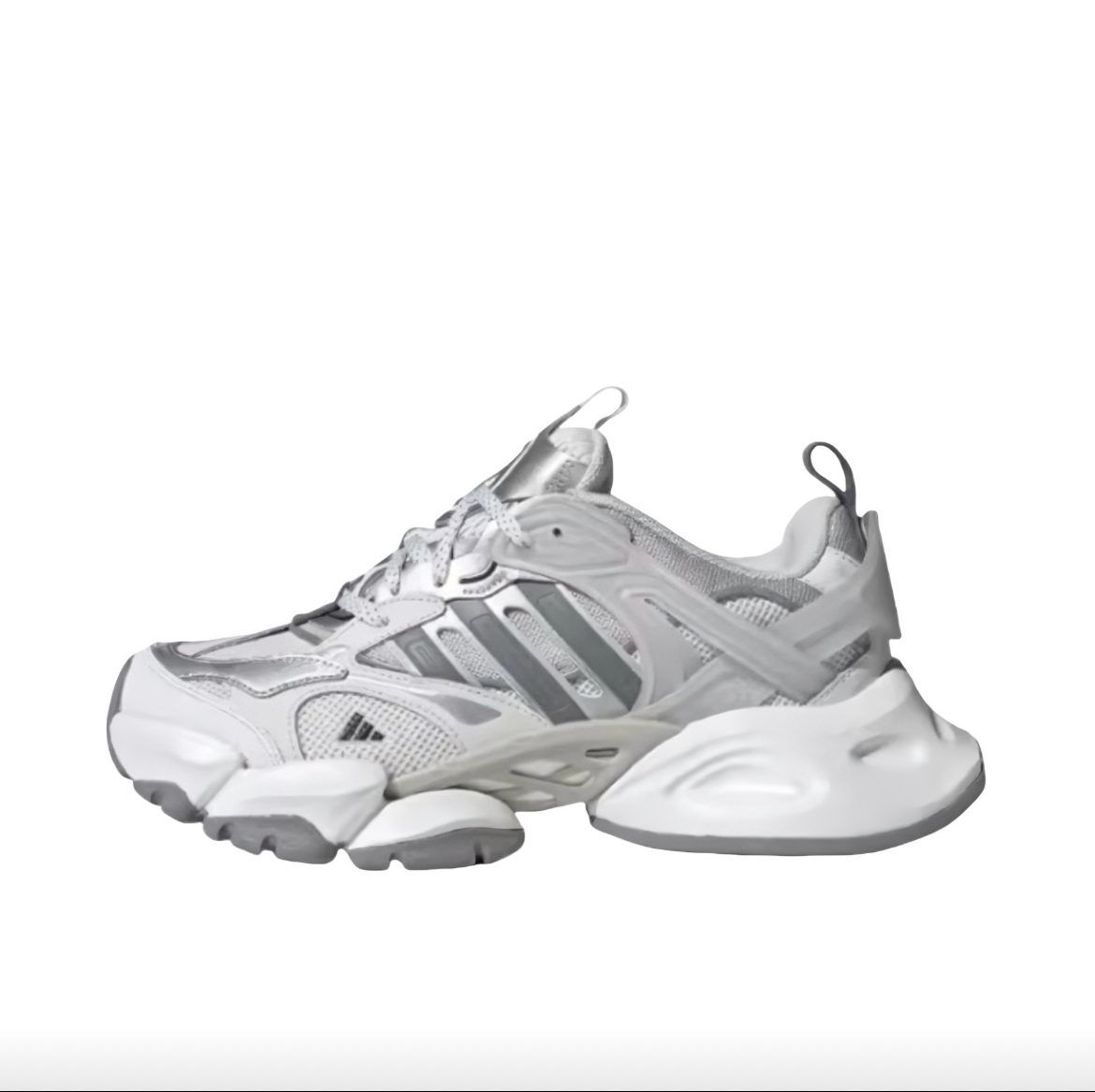 adidas阿迪达斯XLG Runner灰白银男女轻机甲赛博复古跑步鞋JP5761 - 图0