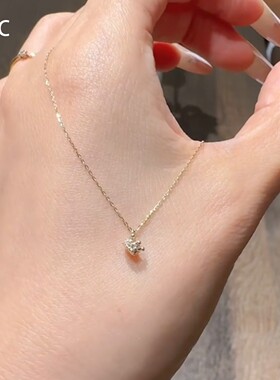 金色迷你皇冠吊坠项链女