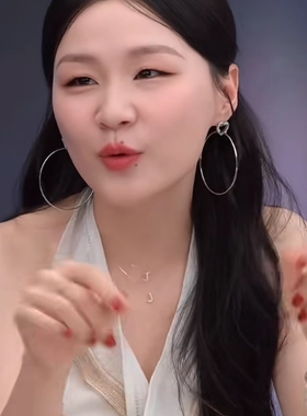 现在就出发金靖同款爱心圈圈耳环